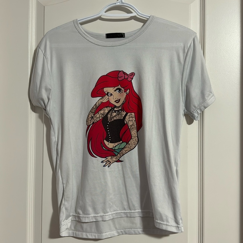Tattooed Ariel white t-shirt